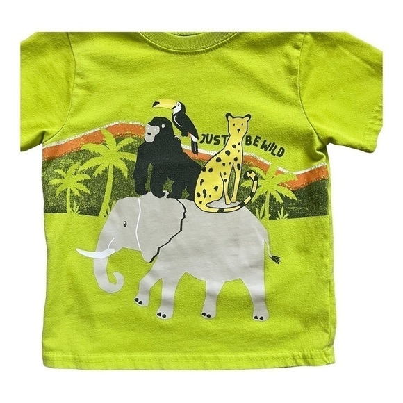 GARANIMALS basic casual play graphic design mustard T-shirt round neck Boy 3T - Picture 3 of 8